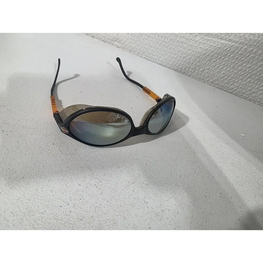 Harley Davidson Sunglasses HD001X Z87 Black Orange Biker EX Condition